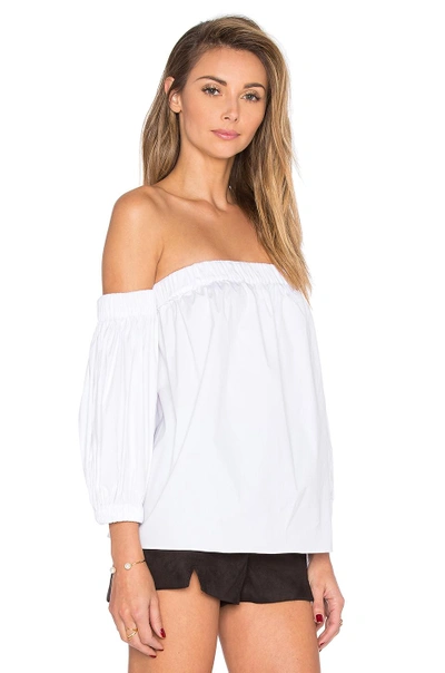 Shop Milly Off The Shoulder Top In White