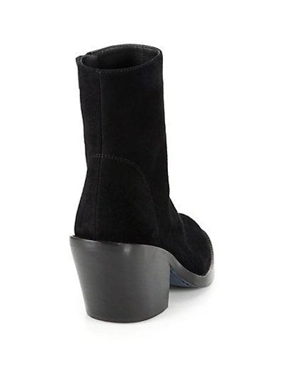 Shop Ann Demeulemeester Chunky-heel Suede Ankle Boots In Black
