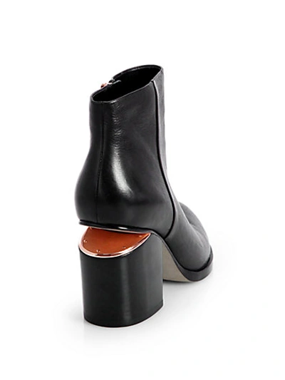 Alexander Wang Gabi Notch-heel Leather Ankle Boots In Black
