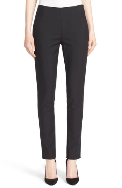 Shop Lela Rose 'catherine' Stretch Twill Ankle Pants In Black
