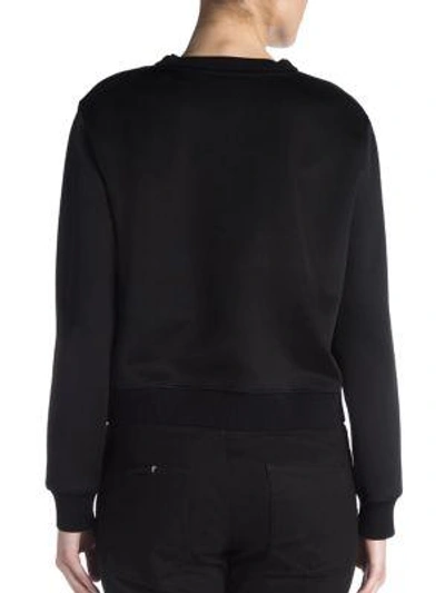 Shop Fendi Karlito Fur-detail Sweatshirt In Black