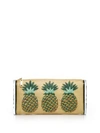 EDIE PARKER Lara Jumbo Raffia & Acrylic Pineapple Clutch