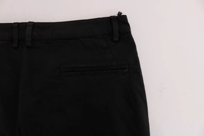 Shop Costume National Black Slim Fit Cotton Stretch Men's Pants