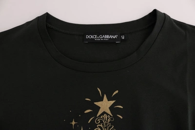 Shop Dolce & Gabbana Green Cotton 2017 Motive Women's T-shirt