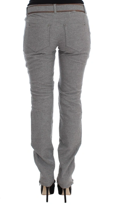 Shop Ermanno Scervino Gray Cotton Slim Fit Casual Bootcut Women's Pants