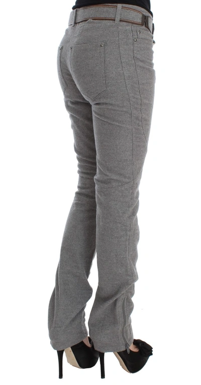 Shop Ermanno Scervino Gray Cotton Slim Fit Casual Bootcut Women's Pants