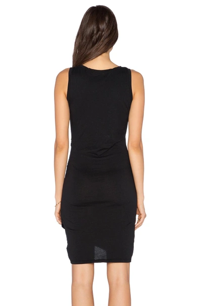 Shop Bobi Supreme Jersey Ruched Bodycon Dress In Black