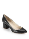 CHLOÉ Scalloped Leather Pumps