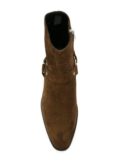 Shop Saint Laurent 'wyatt' Ankle Boots