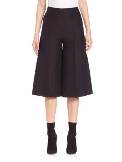 Shop Valentino Wool & Silk Crepe Couture Culottes In Black