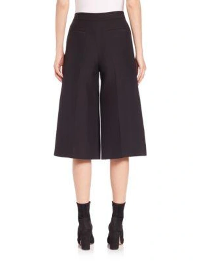 Shop Valentino Wool & Silk Crepe Couture Culottes In Black