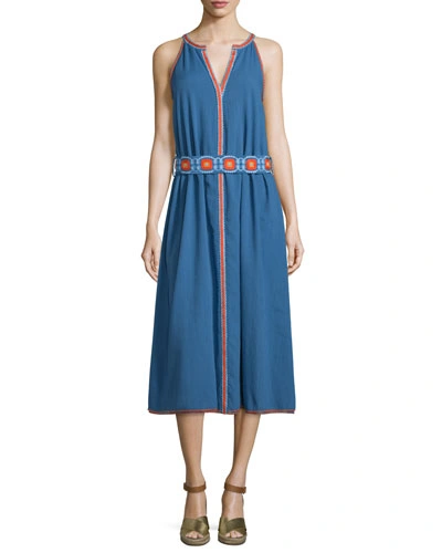 green emerald velvet dress Tory Burch