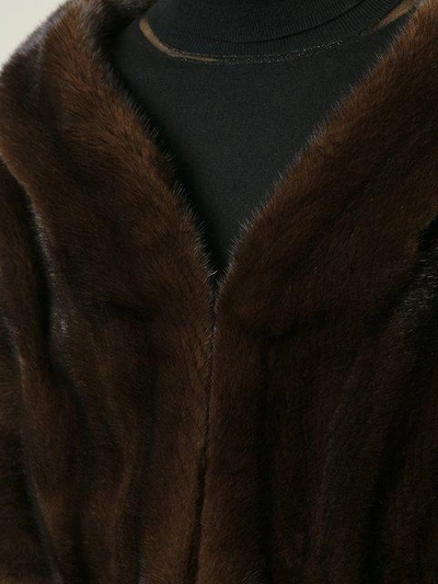 Shop Liska Cropped Coat In Brown