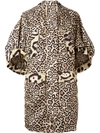 Givenchy Bell-sleeve Leopard-print Shell Parka Coat