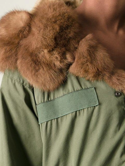 Shop Liska Fur-trimmed Parka - Green