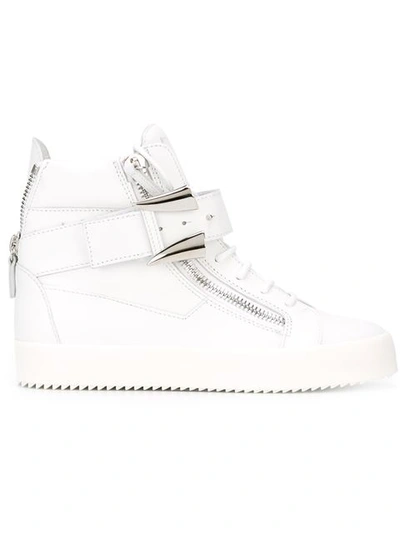 Giuseppe Zanotti 'coby' Tusk Hi-top Sneakers In White