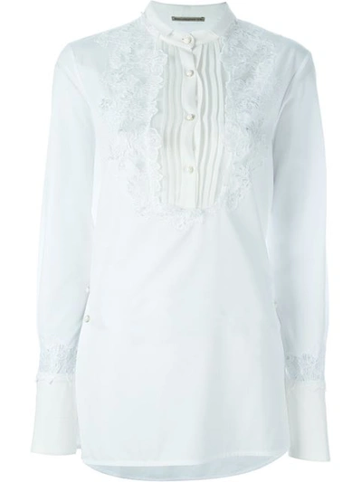 Ermanno Scervino Floral Embroidery Shirt - White