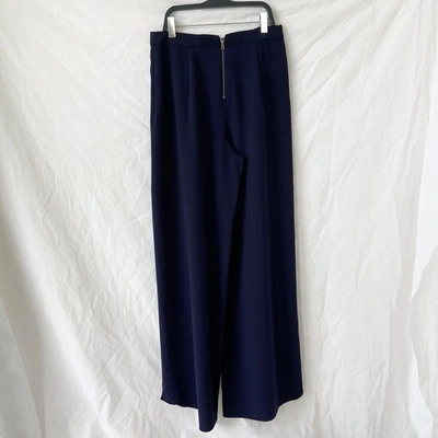 Pre-owned Alice And Olivia Alice + Olivia Blue Wide Leg Trousers In Used / 2 / Blue