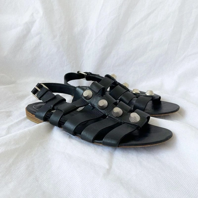 Pre-owned Balenciaga Black Giant Sandals, 38.5 In Used / / Black | ModeSens