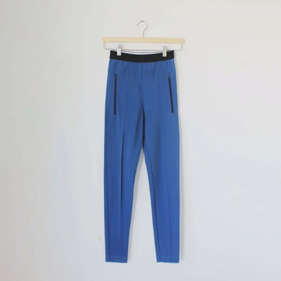Pre-owned Balenciaga Blue Leggings With Logo On Waist Band In Default Title