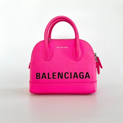 Pre-owned Balenciaga Xxs Ville Logo Satchel Bag In Default Title