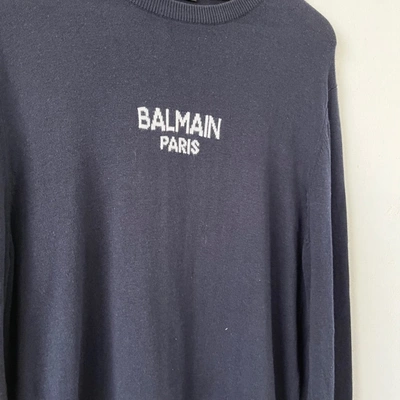 Pre-owned Balmain Logo Knitted Jumper In Default Title