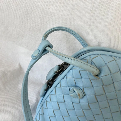 Bottega Veneta Light Blue Intrecciato Woven Nappa Leather Nodini Crossbody  Bag - Yoogi's Closet