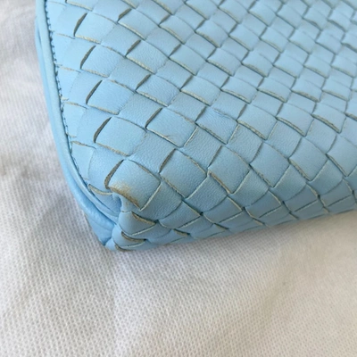 Bottega Veneta Nodini Blue Leather Shoulder Bag (Pre-Owned)