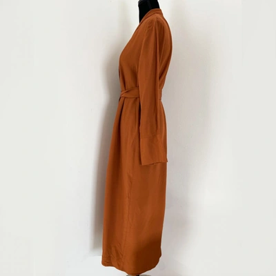 Pre-owned Bouguessa Brown Button Down Belted Dress In Default Title