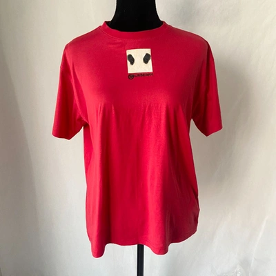 Pre-owned Burberry Red Cotton T Shirt In Default Title