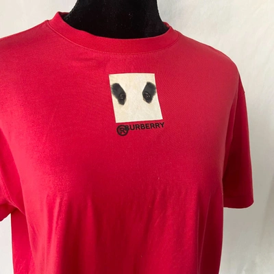 Pre-owned Burberry Red Cotton T Shirt In Default Title