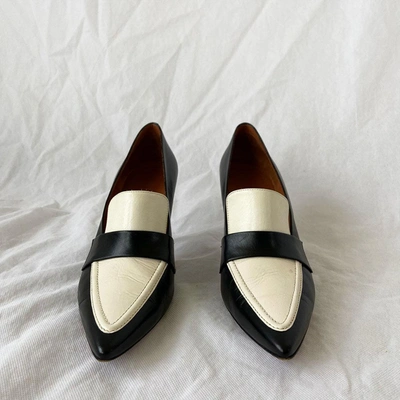 Pre-owned Celine Black And White Loafer Pumps, 41 In Used / 41 / Black And White
