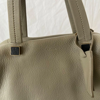 Pre-owned Celine Grey Leather Large Top Handle Bag In Used / Large / Grey