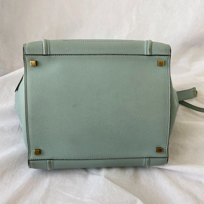 Pre-owned Celine Light Blue Leather Medium Phantom Luggage Bag In Default Title