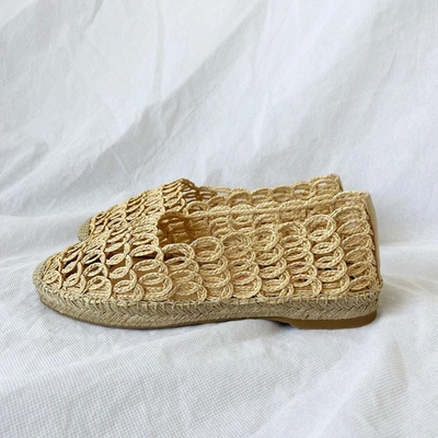 Pre-owned Charlotte Olympia 10mm Woven Raffia Espadrilles, 36 In Brand New-no Tags / 36 / Beige