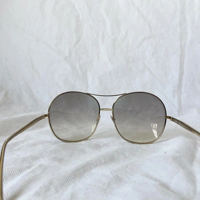 Pre-owned Chloé Chloe Gold Frame Sunglasses In Used / N/a / Gold