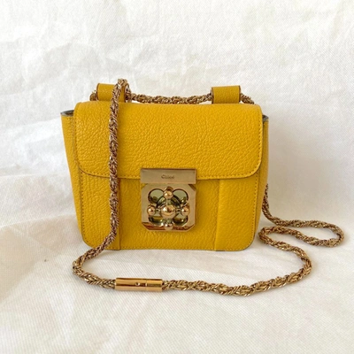 Pre-owned Chloé Chloe Yellow Leather Mini Elsie Shoulder Bag In Default  Title | ModeSens