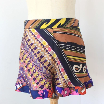 Pre-owned Chloé Chloe Printed Silk Maxi Skirt With Shorts In Default Title