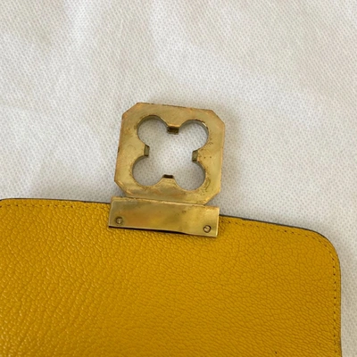 Pre-owned Chloé Chloe Yellow Leather Mini Elsie Shoulder Bag In Default Title