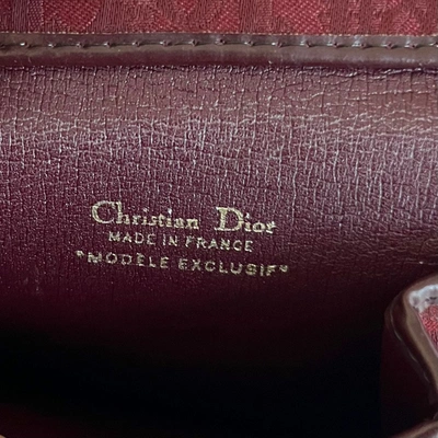 Pre-owned Dior Christian  Burgundy  Logo Small Flap Coin Pouch In Default Title