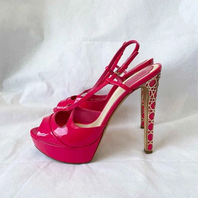 Pre-owned Dior Christian  Hot Pink Platform Pumps, 40 In Used / 40 / Pink