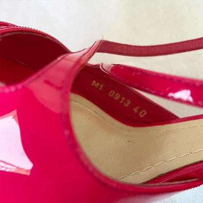 Pre-owned Dior Christian  Hot Pink Platform Pumps, 40 In Used / 40 / Pink
