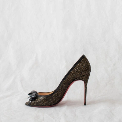 Pre-owned Christian Louboutin Peep Toe Pumps, 37.5 In Default Title