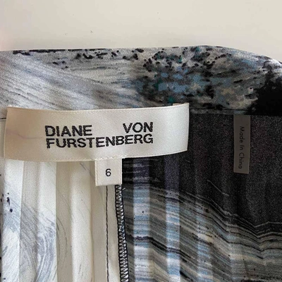 Pre-owned Diane Von Furstenberg Pleated Printed Midi Skirt In Used / M / Multicolor