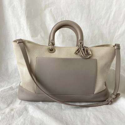 Pre-owned Dior Beige Leather Nappy Diaper Bag In Default Title