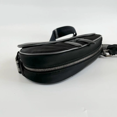Pre-owned Dior Black Sacai Saddle Men's Bag In Default Title