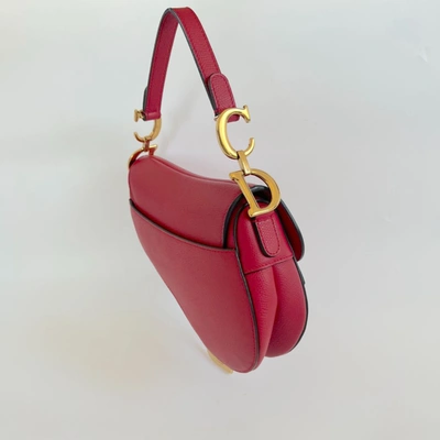 Dior Mini saddle Red Patent leather ref.277883 - Joli Closet
