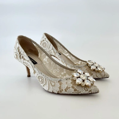 Pre-owned Dolce & Gabbana Belluci Taormina Lace Pumps, 38 In Default Title