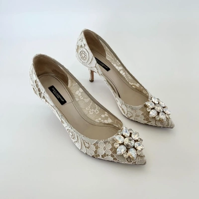Pre-owned Dolce & Gabbana Belluci Taormina Lace Pumps, 38 In Default Title