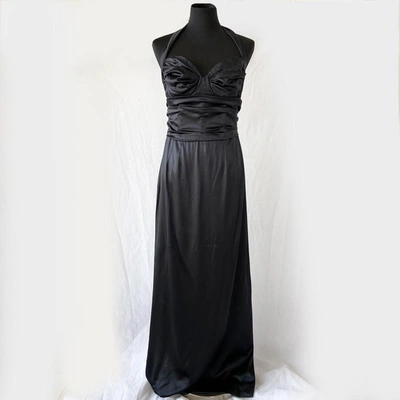 Pre-owned Dolce & Gabbana Black Silk Gown In Used / 46 / Black